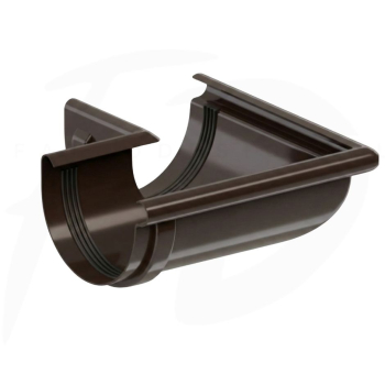 Narożnik zewnętrzny PVC firmy KROP o dowolnym kącie ⌀ 100 kolor ciemny brąz